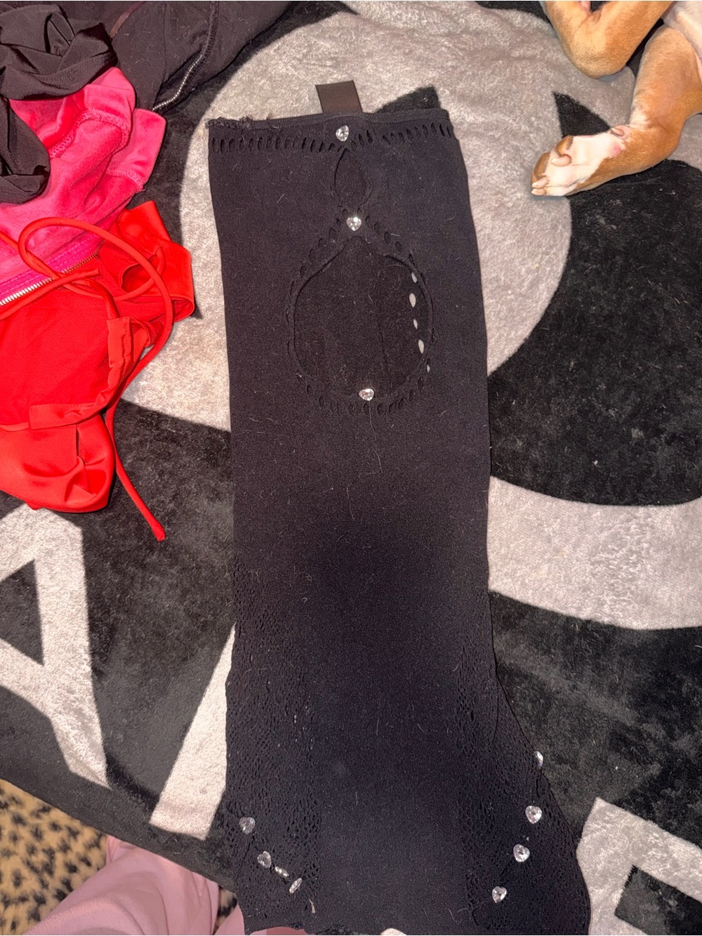 Black Women's Knit dress with Decorative Cutouts